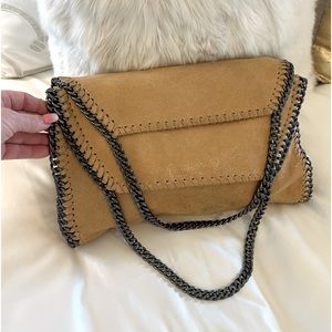 Leather Handbag with Gunmetal Chain similar to Stella McCartney
